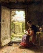 George Hardy The Reading Lesson Germany oil painting artist